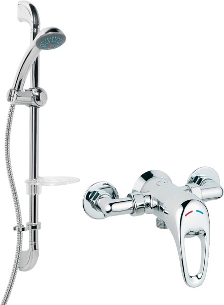 Manual Exposed Shower Kit (Chrome). additional image