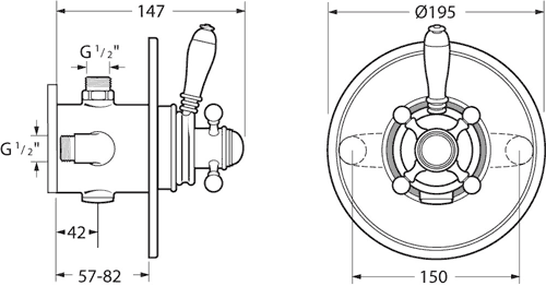 TMV2 Thermostatic Concealed Shower Valve Kit (Chrome). additional image