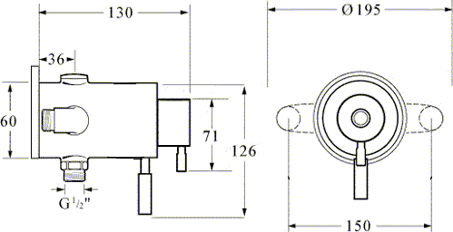 TMV2 Thermostatic Concealed Shower Valve Kit (Chrome). additional image