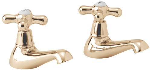 Bath Taps (Pair, Gold). additional image