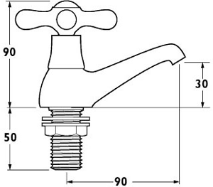 Bath Taps (Pair, Gold). additional image