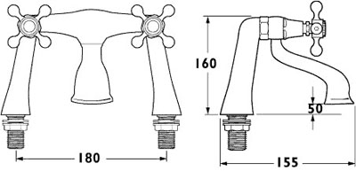 Bath Filler Tap (Gold). additional image