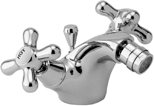 Mono Bidet Mixer Tap With Pop Up Waste (Chrome). additional image