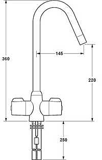 Converse Mono Sink Mixer Tap With Swivel Spout. additional image