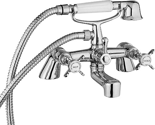 3/4" Bath Shower Mixer Tap With Shower Kit (Chrome). additional image