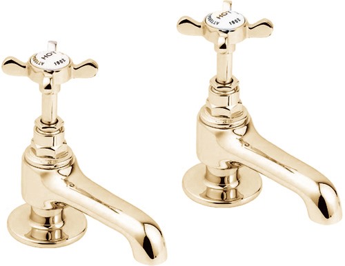 Basin Taps (Pair, Gold). additional image