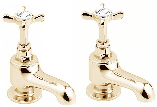 Vanity Basin Taps (Pair, Gold). additional image