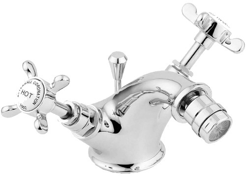 Mono Bidet Mixer Tap With Pop Up Waste (Chrome). additional image