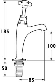 BS1010 High Neck Sink Taps (Pair, Chrome) additional image