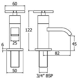 Bath Taps (Pair, Chrome). additional image