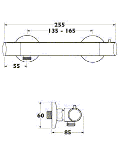 Thermostatic Combi Shower Valve. additional image