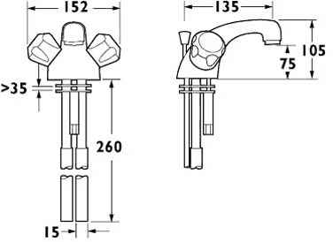 Mono Basin Mixer Tap (Chrome). additional image