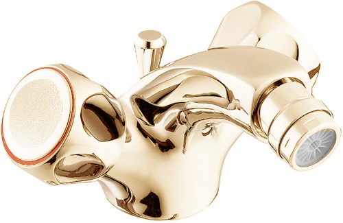 Mono Bidet Mixer Tap With Pop Up Waste (Gold). additional image