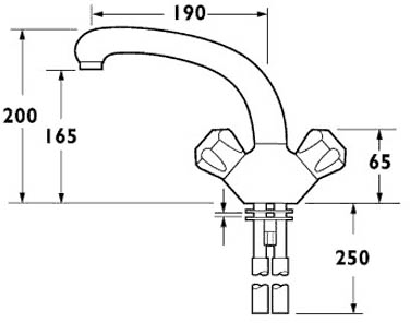 Dual Flow Kitchen Tap With Swivel Spout (Mocca Brown) additional image