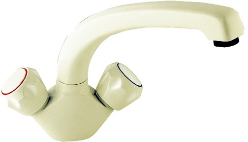 Dual Flow Kitchen Tap With Swivel Spout (Beige) additional image