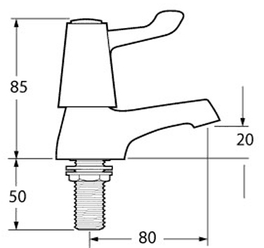 3" Lever Basin Taps (Pair). additional image