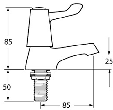 3" Lever Bath Taps (Pair). additional image