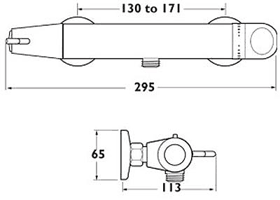 Thermostatic Single Lever Shower Valve. additional image