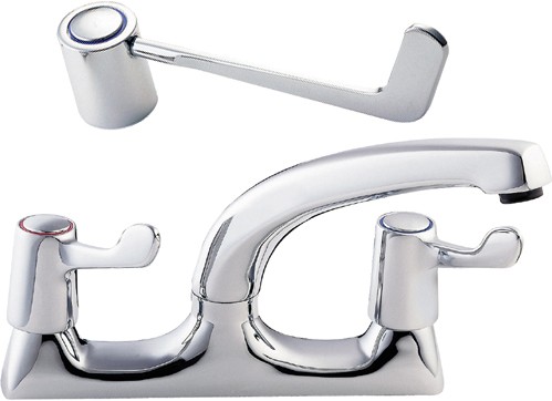 Swivel Kitchen Sink Mixer Tap With 6" Long Handles. additional image