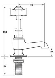 Bath Taps (Pair, Chrome). additional image