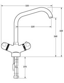 Dynamic Thermostatic Mono Kitchen Sink Mixer. additional image