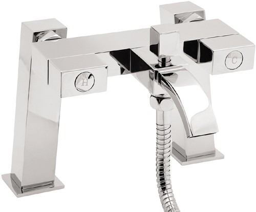 Bath Shower Mixer Tap With Shower Kit And Wall Bracket. additional image