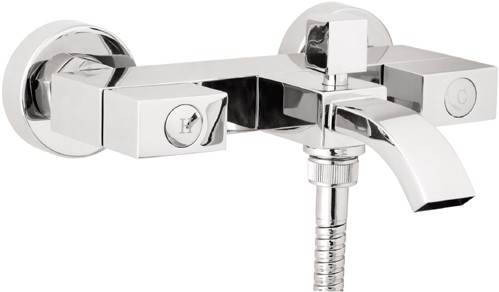 Wall Mounted Bath Shower Mixer Tap With Shower Kit. additional image