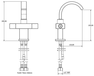 Mini Mono Basin Mixer Tap With Swivel Spout. additional image