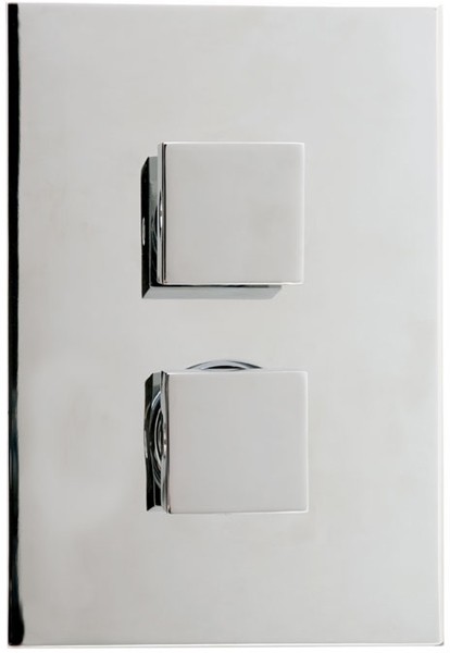 1/2" Twin Concealed Thermostatic Shower Valve (Chrome). additional image