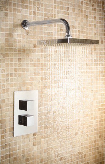 1/2" Twin Concealed Thermostatic Shower Valve (Chrome). additional image