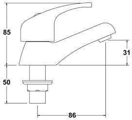 Basin Taps (Pair, Chrome). additional image