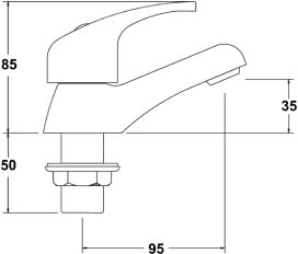 Bath Taps (Pair, Chrome). additional image