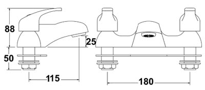 Bath Filler Tap (Chrome). additional image