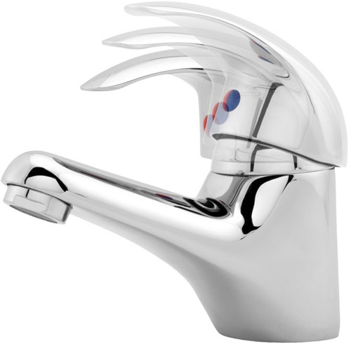 Enviro-Klick Mono Basin Mixer Tap With Pop Up Waste (Chrome). additional image