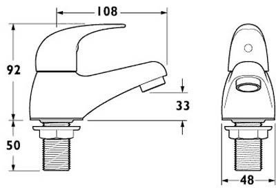 Midi Bath Taps (Pair). additional image