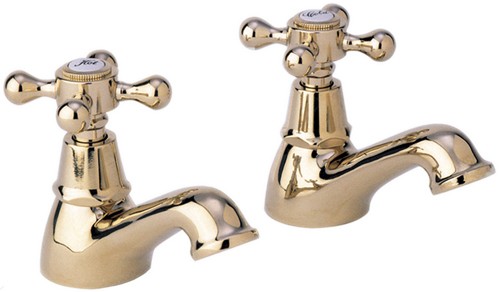 Basin Taps (Pair, Gold). additional image