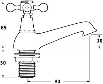 Basin Taps (Pair, Gold). additional image