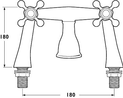 Bath Filler Tap (Gold). additional image