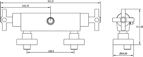 Thermostatic Exposed Bar Shower Valve (Chrome). additional image