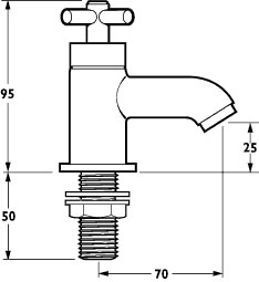 Cloakroom Basin Taps (Pair). additional image