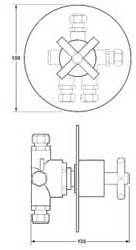 5 Way Shower Diverter (Chrome). additional image