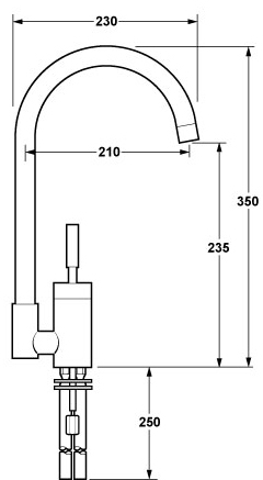 Kitchen Tap With Swivel Spout. additional image