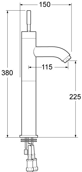 Single Lever High Rise Mixer Tap. additional image