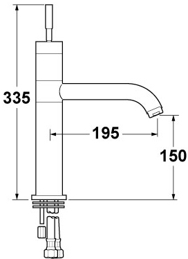 Single Lever High Rise Sink Mixer Tap With Swivel Spout. additional image