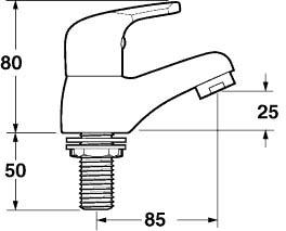 Basin Taps (Pair, Chrome). additional image