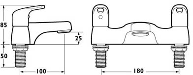 Bath Filler Tap (Chrome). additional image