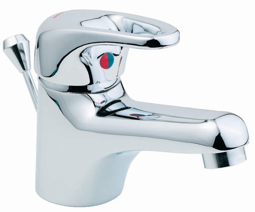 Mono Basin Mixer Tap With Pop Up Waste (Chrome). additional image