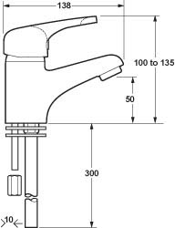 Mini Mono Basin Mixer Tap (Chrome). additional image