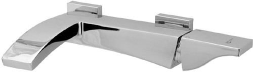 Wall Mounted Bath Filler Tap (Chrome). additional image