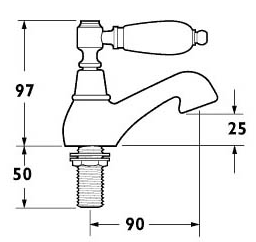 Basin Taps (Pair, Chrome). additional image